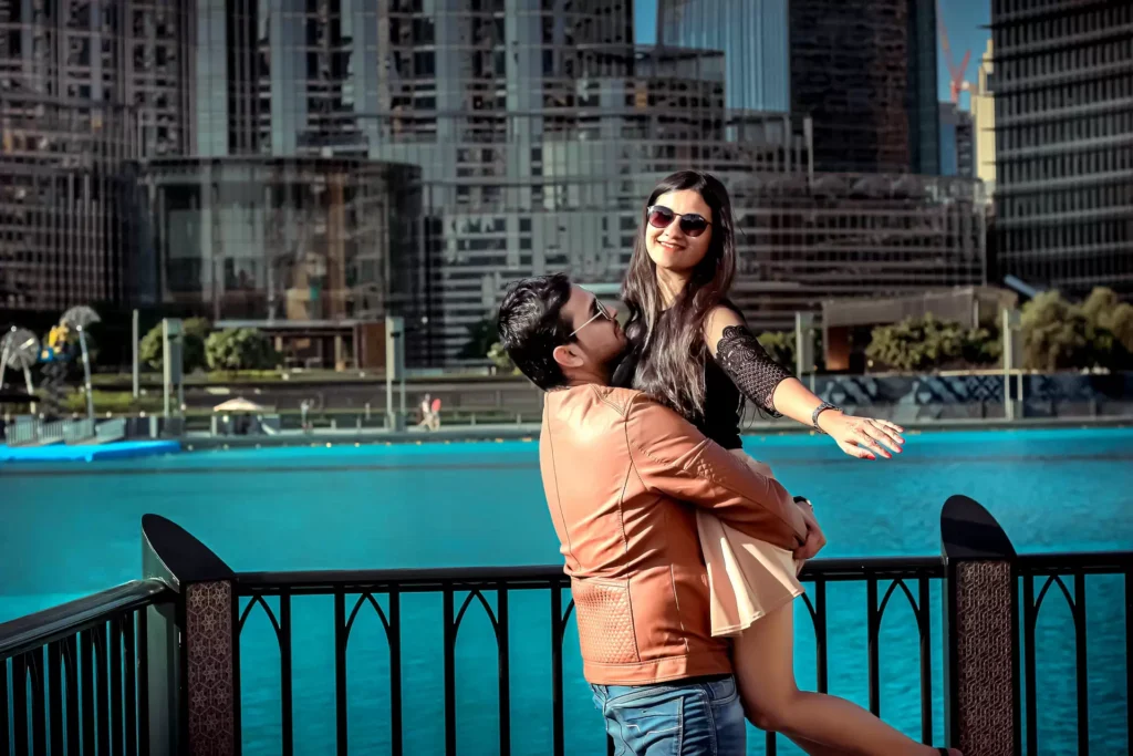 Modern love story captured at Burj Khalifa, Dubai